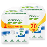 Nateen Flexi Maxi Adult Diapers Pants,Incontinence Night Time Pull Up,Extra Large,Waist Size 130-170cm,10 Count Adult Pull Ups,Superior Comfort,Excellent Combination of Protection. (10 Count)