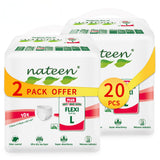 Nateen Flexi Plus Adult Diapers Pants,Incontinence Pull Up,Large,Waist Size 110-170cm,10 Count Adult Pull Ups,Superior Comfort,Excellent Combination of Protection.