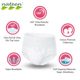 Nateen Flexi Plus Adult Diapers Pants,Incontinence Pull Up,Large,Waist Size 110-170cm,10 Count Adult Pull Ups,Superior Comfort,Excellent Combination of Protection.