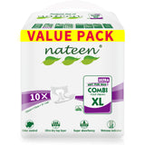 Nateen Super Ultra Incontinence Adult Diaper,X-Large,Waist Size 130-175cm,10 Count Adult Diapers,Disposable Underwear for Men&Women,Briefs with Maximum Absorbency, Leak Protection-4300ml Absorbency.