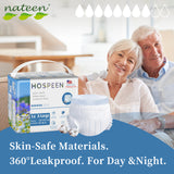 Nateen Hospeen Premium Plus Incontinence Adult diaper pants for Women and Men,Adult Pull Ups Size XL, Period Pants for Women.Waist Size 147-172cm,14 Count Day adult pants diaper.