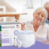 Nateen Hospeen Supreme Incontinence Adult diaper pants for Women and Men,Adult Pull Ups Size XL, Period Pants for Women.Waist Size 147-172cm,14 Count Night adult pants diaper.