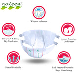 Nateen Combi Plus Incontinence Adult Diaper, Small, Waist Size 65-105cm,10 Count Adult Diapers,with Super Absorbent Layer, Leak Guard,Disposable Underwear for Men&Women-1800ml Absorbency.