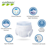Nateen Hospeen Premium Plus Incontinence Adult diaper pants for Women and Men,Adult Pull Ups Size XL, Period Pants for Women.Waist Size 147-172cm,14 Count Day adult pants diaper.