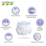 Nateen Hospeen Supreme Incontinence Adult diaper pants for Women and Men,Adult Pull Ups Size XL, Period Pants for Women.Waist Size 147-172cm,14 Count Night adult pants diaper.