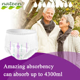 Nateen Flexi Ultra Adult Diapers Pants, ultima absorbency Incontinece Pull Ups,Extra Large,Waist Size 130-170cm,10 Count Adult Pull Ups,Superior Comfort,Excellent Combination of Protection.
