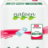Nateen Disposable Incontinence Underpads,80 x 180 cm,10 Pcs Bed Pads for Mattress Furniture Sofa Chair Protector High Absorbency Mats.