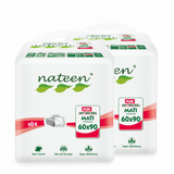 Nateen Disposable Underpads, 60 x 90 cm,Incontinence Pads,Diaper Changing Mats for Baby,High Absorbency Bed Pads,Mattress Protector Pads.