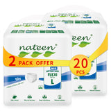 Nateen Flexi Maxi Adult Diapers Pants,Incontinence Night Time Pull Up,Large,Waist Size 110-170cm,10 Count Adult Pull Ups,Superior Comfort,Excellent Combination of Protection. (10 Count)