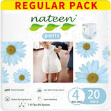 Nateen Premium Care Baby Pants Diapers,Size 4(9-14kg) baby diaper pants,Large,Super Absorbent baby pull ups, 3D double leak Guard,ultra thin baby diapers pants.