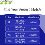 Nateen Flexi Maxi Adult Diapers Pants,Incontinence Night Time Pull Up,XXL,Waist Size 170-205cm,10 Count Adult Pull Ups,Superior Comfort,Excellent Combination of Protection.
