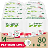 Nateen Flexi Plus Adult Diapers Pants,Incontinence Pull Up,Medium,Waist Size 90-130cm,10 Count Adult Pull Ups,Superior Comfort,Excellent Combination of Protection.