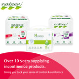Nateen Combi Plus Incontinence Adult Diaper, Small, Waist Size 65-105cm,10 Count Adult Diapers,with Super Absorbent Layer, Leak Guard,Disposable Underwear for Men&Women-1800ml Absorbency.