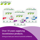 Nateen Super Ultra Incontinence Adult Diaper,X-Large,Waist Size 130-175cm,10 Count Adult Diapers,Disposable Underwear for Men&Women,Briefs with Maximum Absorbency, Leak Protection-4300ml Absorbency.