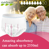 Nateen Flexi Plus Adult Diapers Pants,Incontinence Pull Up,Large,Waist Size 110-170cm,10 Count Adult Pull Ups,Superior Comfort,Excellent Combination of Protection.