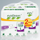 Nateen Super Ultra Incontinence Adult Diaper,Large,Waist Size 115-150cm,10 Count Adult Diapers,Disposable Underwear for Men&Women,Briefs with Maximum Absorbency, Leak Protection-4150ml Absorbency.