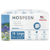 Nateen Hospeen Premium Plus Incontinence Adult diaper pants for Women and Men, Adult Pull Ups Size L, Period Pants for Women.Waist Size 112-147cm,18 Count Day adult pants diaper