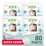 Nateen Premium Care Baby Pants Diapers,Size 4(9-14kg) baby diaper pants,Large,Super Absorbent baby pull ups, 3D double leak Guard,ultra thin baby diapers pants.