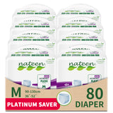 Nateen Flexi Ultra Adult Diapers Pants, ultima absorbency Incontinece Pull Ups, Medium,Waist Size 90-130cm,10 Count Adult Pants diaper,Superior Comfort,Excellent Combination of Protection.