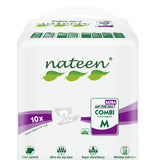 Nateen Super Ultra Incontinence Adult Diaper,Medium,Waist Size 95-125cm,10 Count Adult Diapers,Disposable Underwear for Men&Women,Briefs with Maximum Absorbency, Leak Protection-3700ml Absorbency.