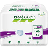Nateen Flexi Ultra Adult Diapers Pants, ultima absorbency Incontinece Pull Ups,Extra Large,Waist Size 130-170cm,10 Count Adult Pull Ups,Superior Comfort,Excellent Combination of Protection.