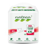 Nateen Combi Plus Incontinence Adult Diaper, XXL,Waist Size 160-210cm,With Super Absorbent Layer,Leak Guard,Disposable Underwear for Men&Women-3500ml Absorbency.