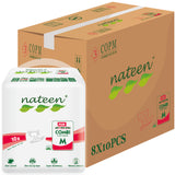 Nateen Combi Plus Incontinence Adult Diaper,Medium,Waist Size 95-125cm, 10 Count Adult Diapers,with Super Absorbent Layer, Leak Guard,Disposable Underwear for Men&Women-2450ml Absorbency.