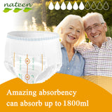 Nateen Flexi Soft Adult Diapers Pants, Incontinence Pull Up,Large,Waist Size 110-170cm,10 Count Adult Pull Ups,Superior Comfort,Excellent Combination of Protection.
