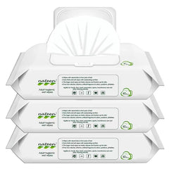 Nateen Multi Purpose Wipes,Pure Water Universal Wipes,40s x 3 Packs (120 Wipes),Big Size Wet Wipes for All Purpose Cleaning,Aleo vera & Jasmine Lotion for Sensitive Skin.