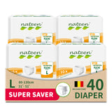Nateen Flexi Soft Adult Diapers Pants, Incontinence Pull Up,Large,Waist Size 110-170cm,10 Count Adult Pull Ups,Superior Comfort,Excellent Combination of Protection.