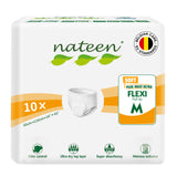 Nateen Flexi Soft Adult Diapers Pants, Incontinence Pull Up,Medium,Waist Size 90-130cm,10 Count Adult Pull Ups,Superior Comfort, Excellent Combination of Protection.