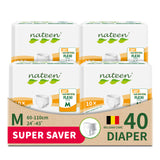 Nateen Flexi Soft Adult Diapers Pants, Incontinence Pull Up,Medium,Waist Size 90-130cm,10 Count Adult Pull Ups,Superior Comfort, Excellent Combination of Protection.