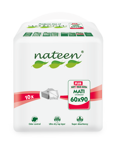 Nateen Disposable Underpads, 60 x 90 cm,Incontinence Pads,Diaper Changing Mats for Baby,High Absorbency Bed Pads,Mattress Protector Pads.
